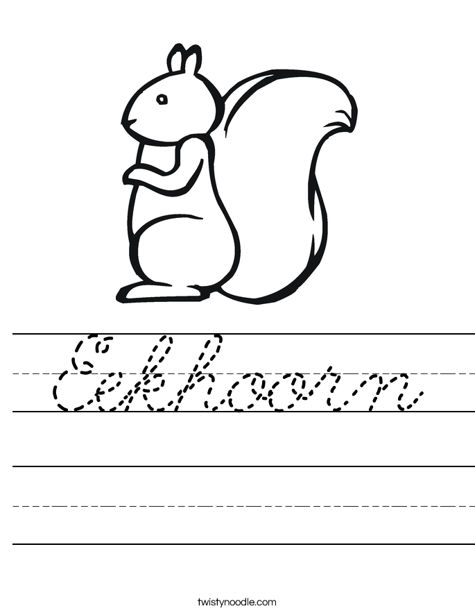 Eekhoorn Worksheet