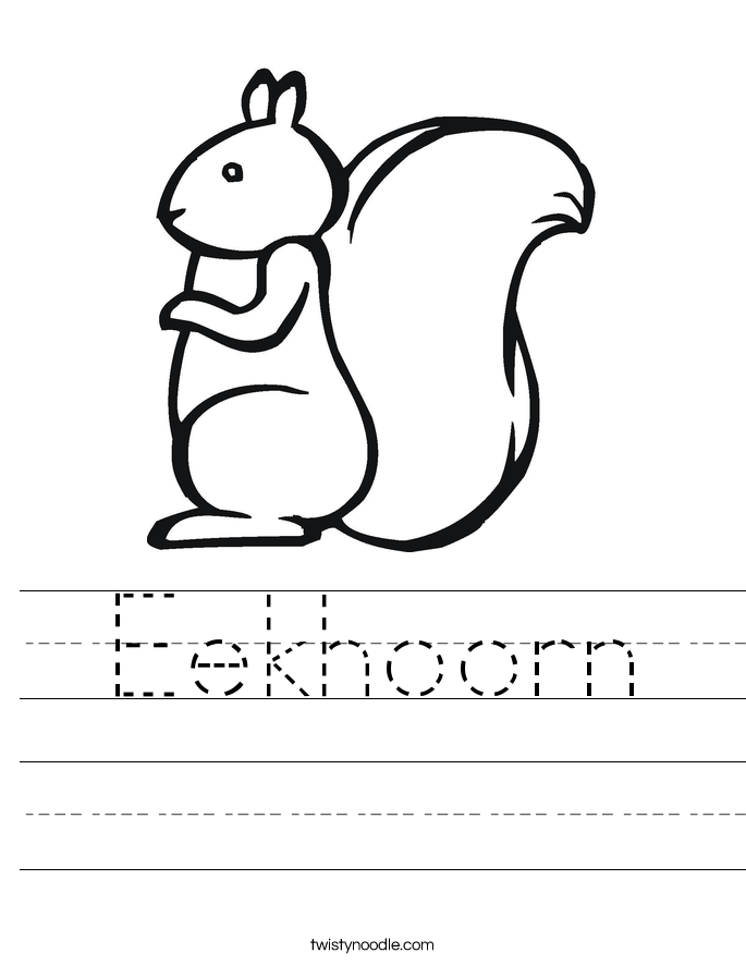 Eekhoorn Worksheet