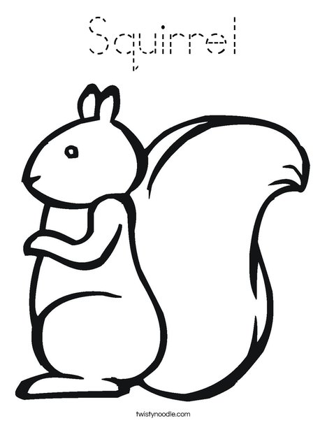 Squirrel2 Coloring Page
