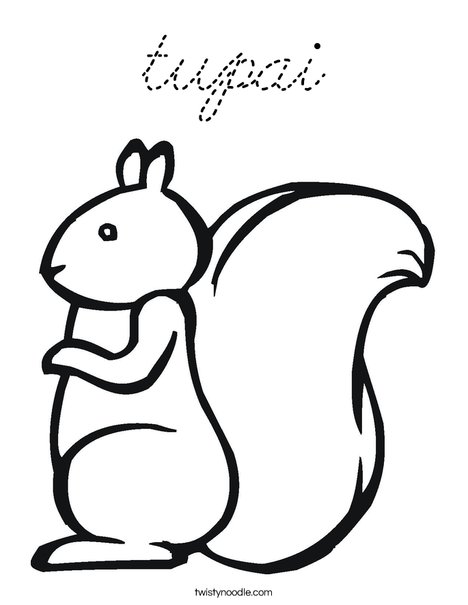 Squirrel2 Coloring Page