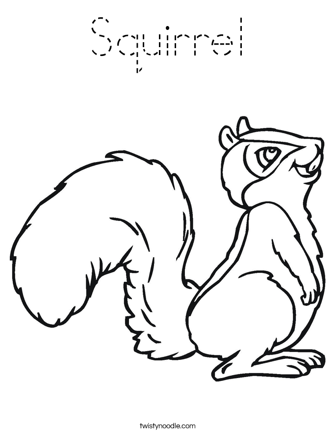 Squirrel Coloring Page