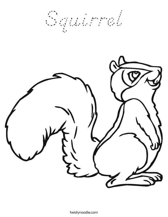 Squirrel Coloring Page