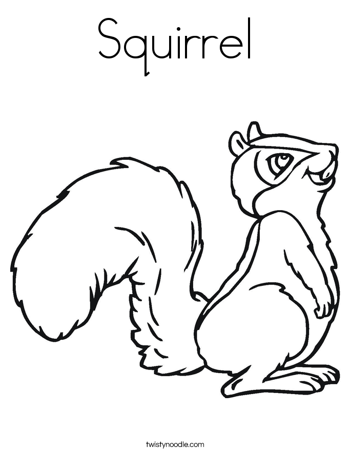 Squirrel Coloring Page