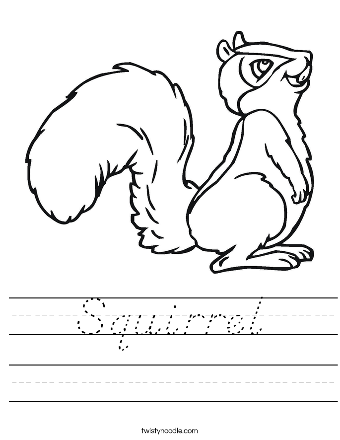Squirrel Worksheet