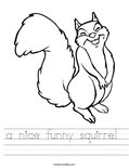 a nice funny squirrel  Worksheet