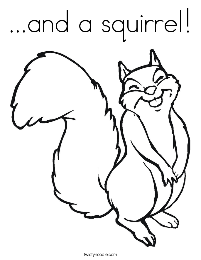 ...and a squirrel! Coloring Page