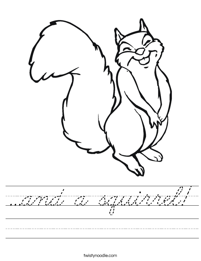 ...and a squirrel! Worksheet