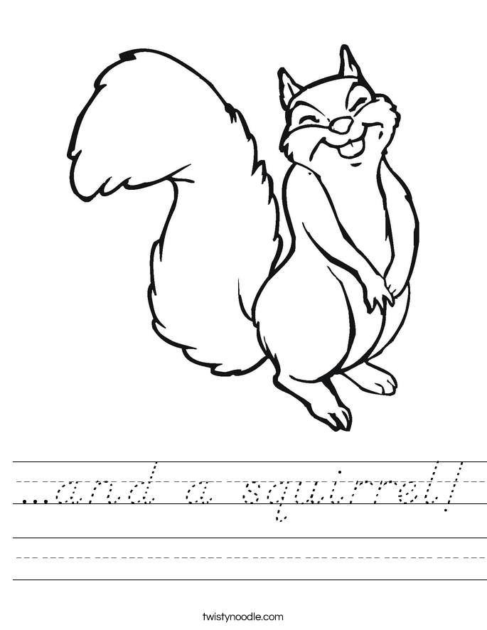 ...and a squirrel! Worksheet