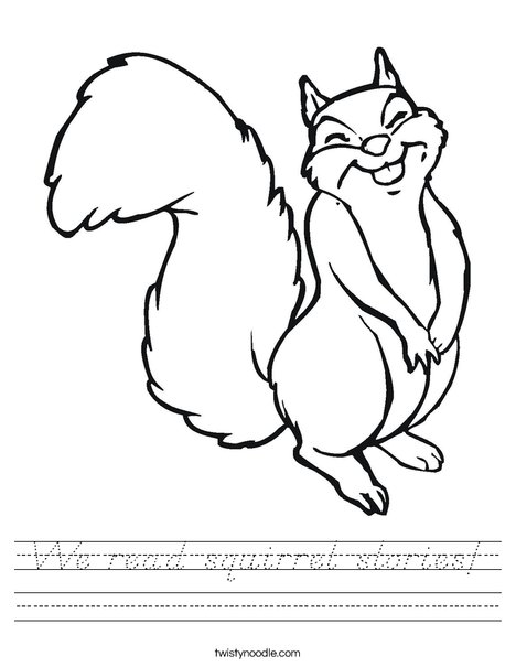 Happy Squirrel Worksheet