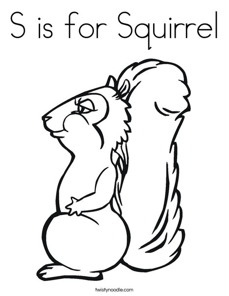 Squirrel1 Coloring Page