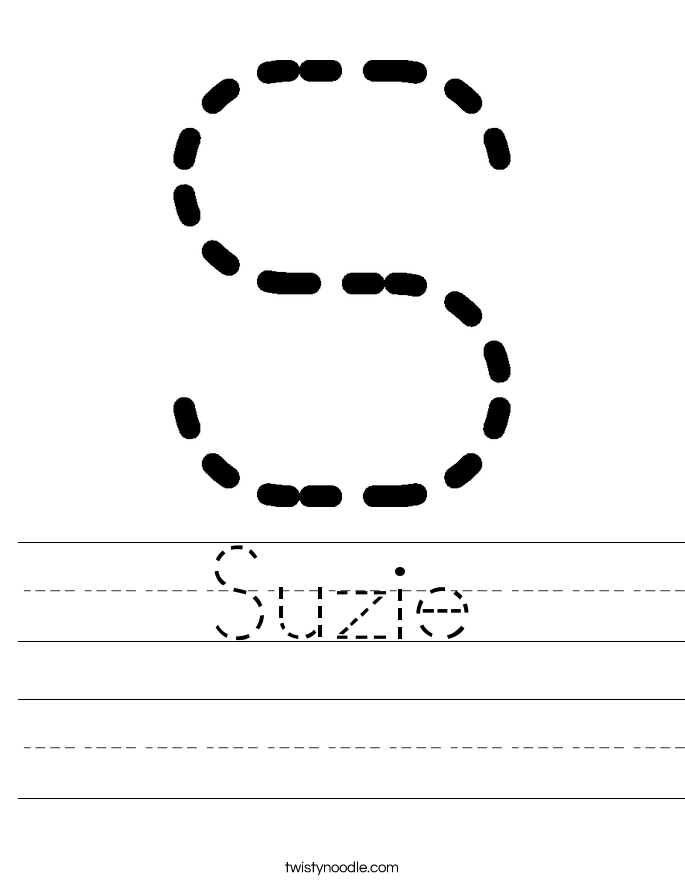 Suzie Worksheet
