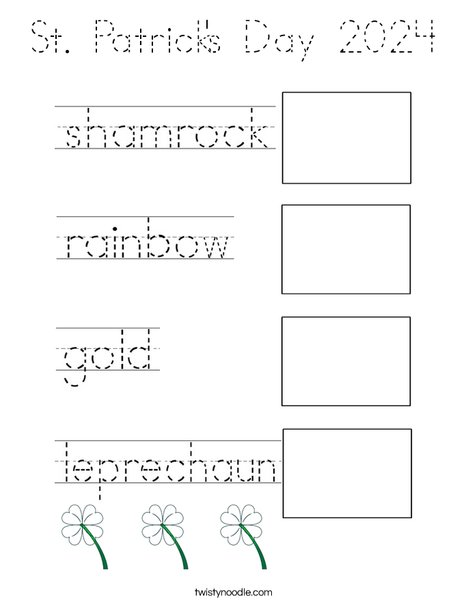 St. Patrick's Day 2016 Coloring Page