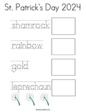 St Patrick's Day 2024 Coloring Page