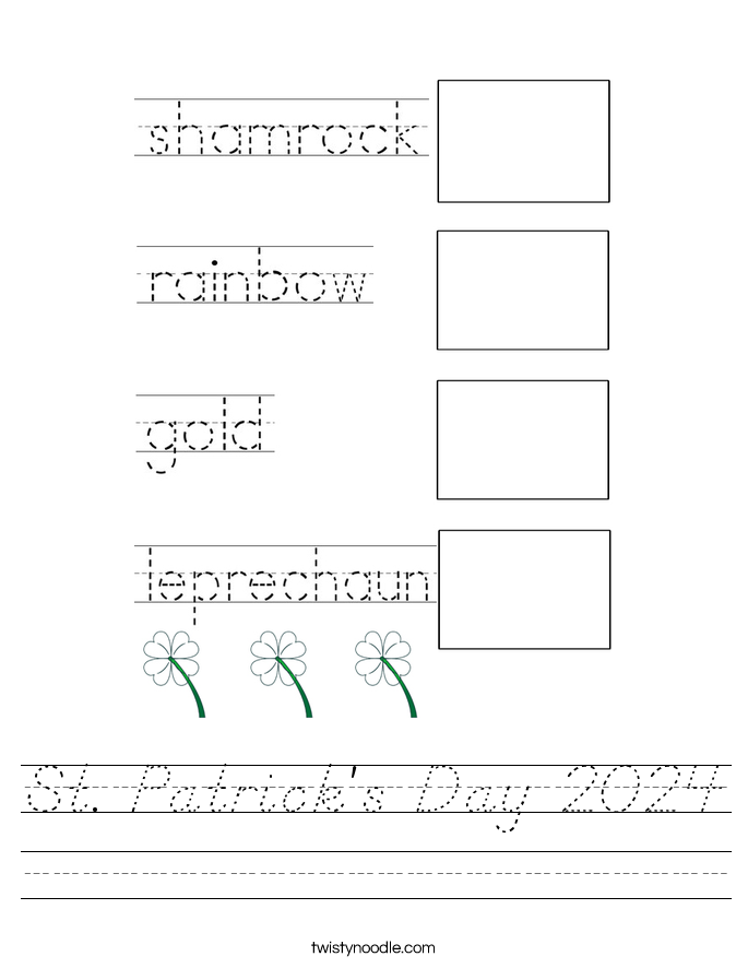 St. Patrick's Day 2024 Worksheet