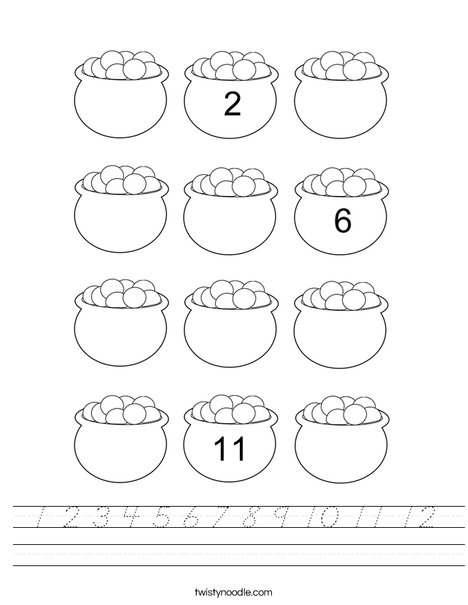 St. Patrick's Day Counting Worksheet