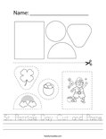 St. Patrick's Day Cut and Paste Worksheet