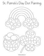 St Patrick's Day Dot Painting Coloring Page