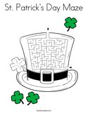 St Patrick's Day Maze Coloring Page