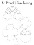 St. Patrick's Day Tracing Coloring Page