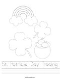 St. Patrick's Day Tracing Worksheet