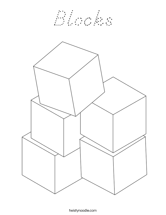 Blocks Coloring Page