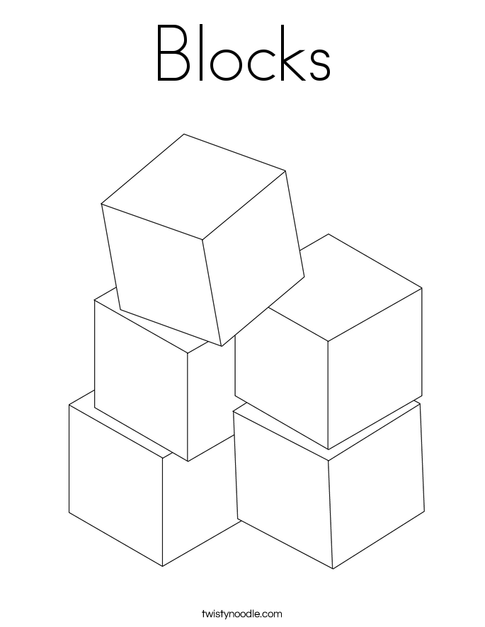 Blocks Coloring Page