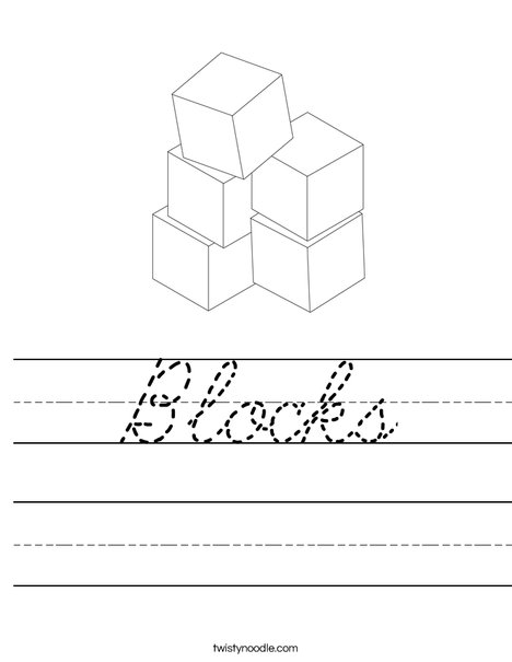 Stacked Blocks Worksheet