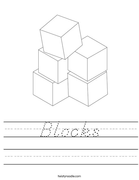 Stacked Blocks Worksheet