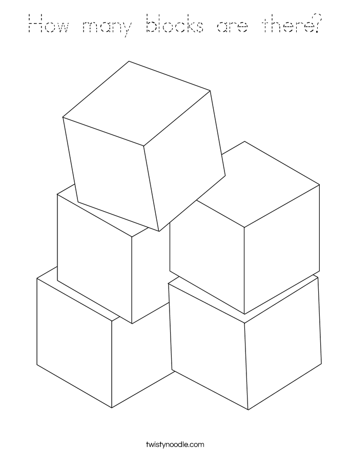 How many blocks are there? Coloring Page