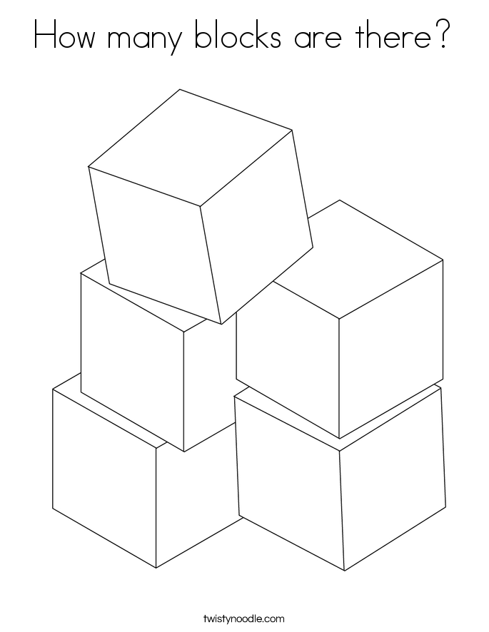 how many blocks are there coloring page twisty noodle