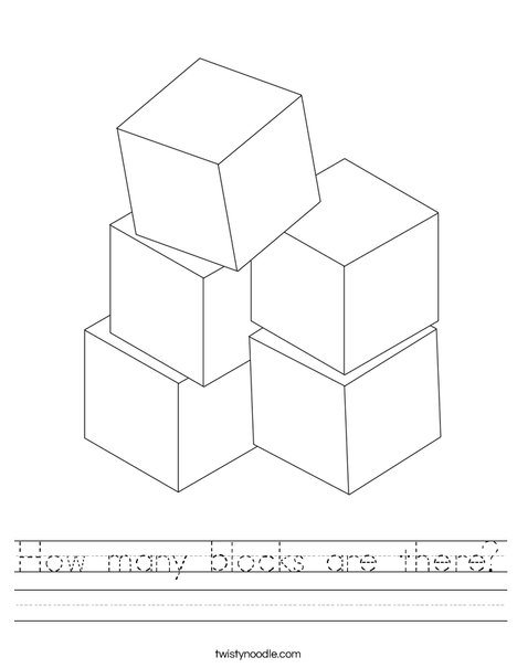Stacked Blocks Worksheet