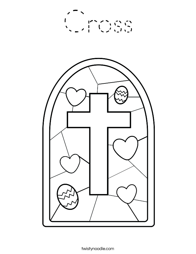 Cross Coloring Page