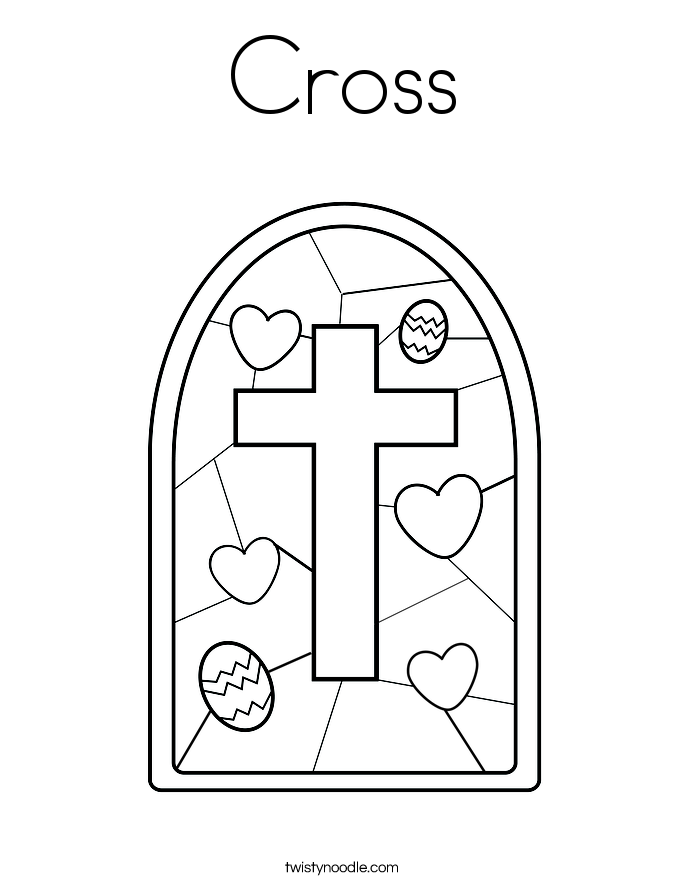 Cross Coloring Page