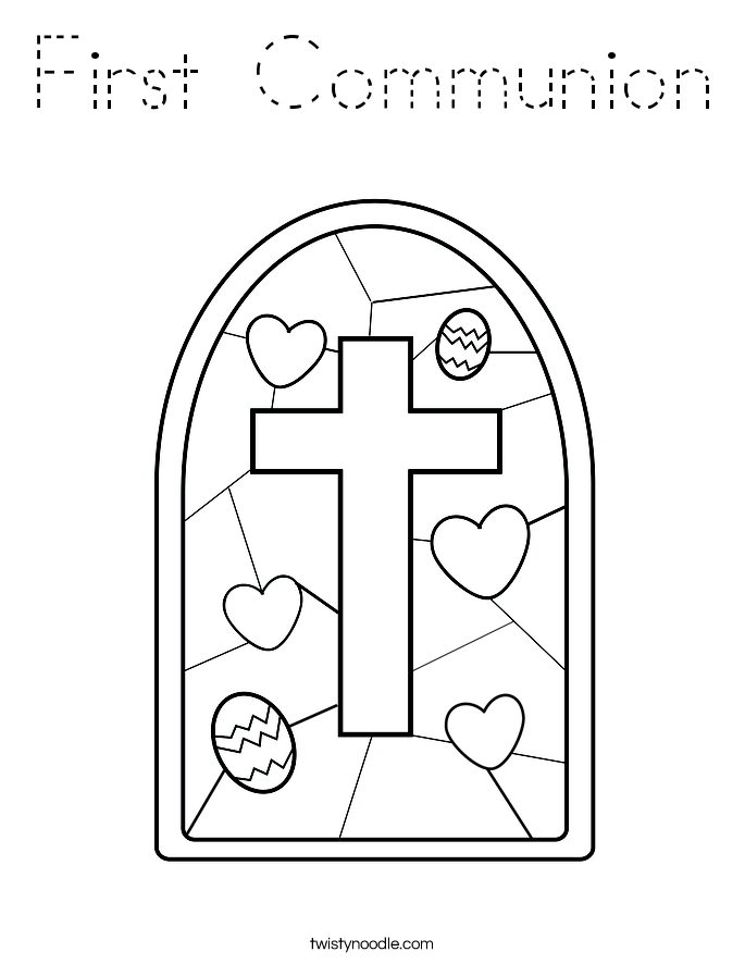 First Communion Coloring Page