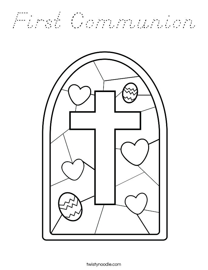 First Communion Coloring Page