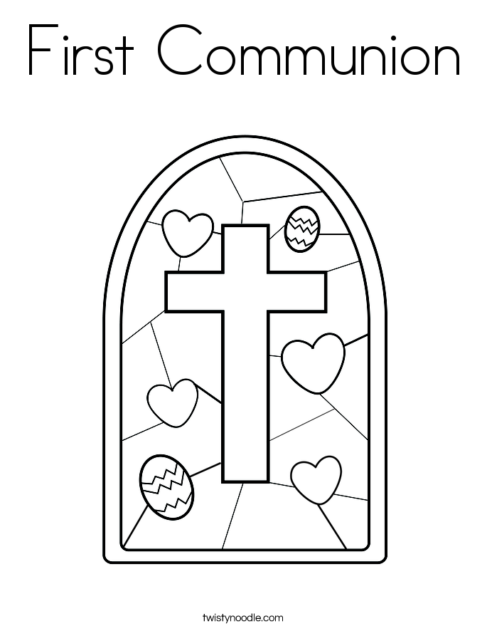 First Communion Coloring Page