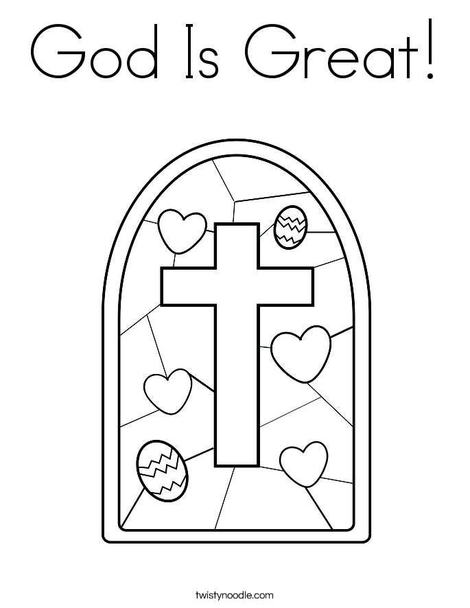 God Is Great Coloring Page Twisty - God Is Great Coloring Page