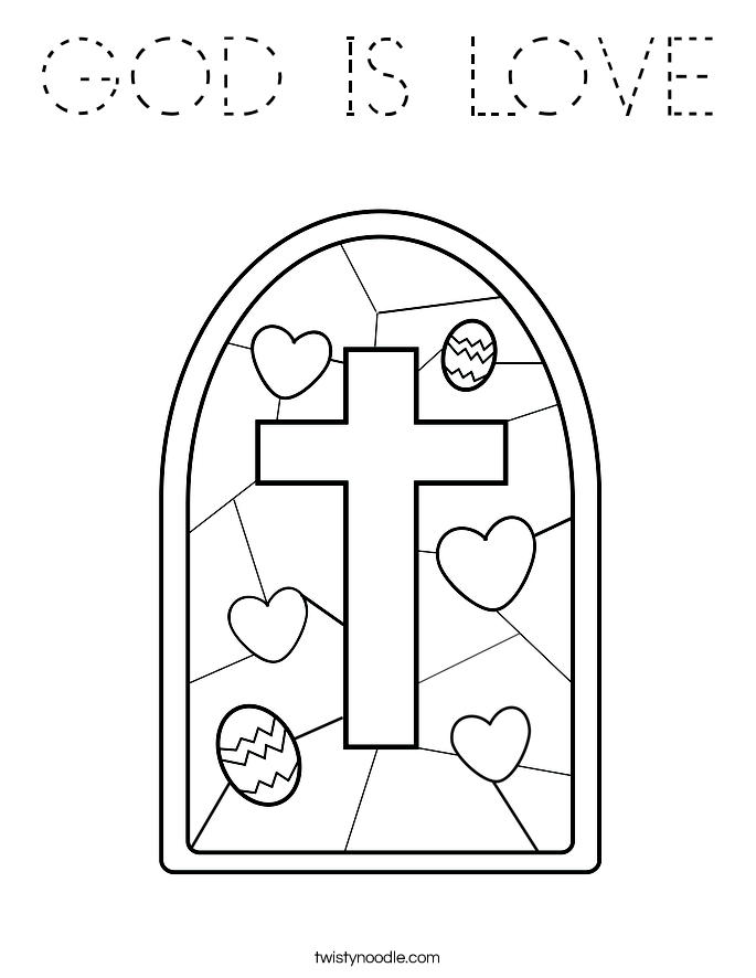 GOD IS LOVE Coloring Page