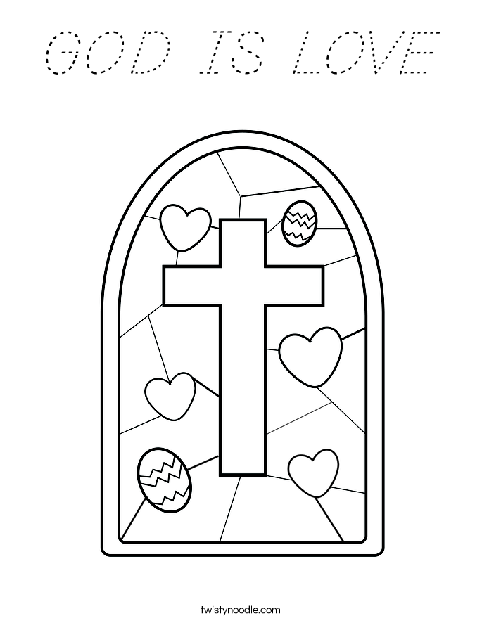 GOD IS LOVE Coloring Page