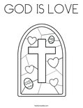 GOD IS LOVEColoring Page