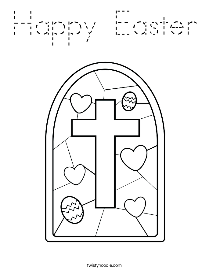 Happy Easter Coloring Page