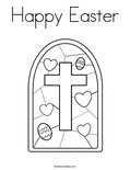 Happy Easter Coloring Page