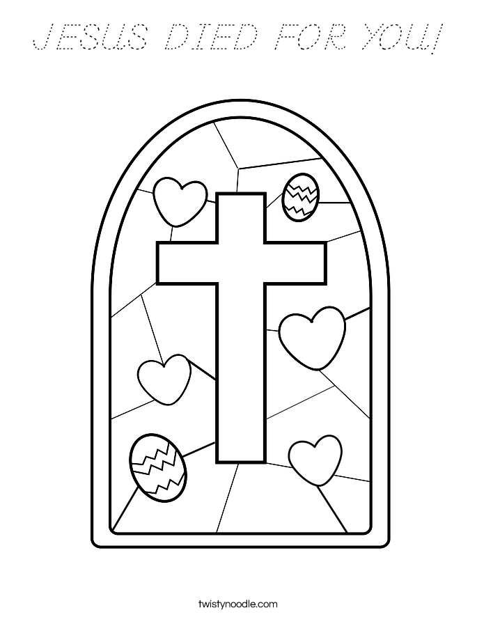 JESUS DIED FOR YOU! Coloring Page