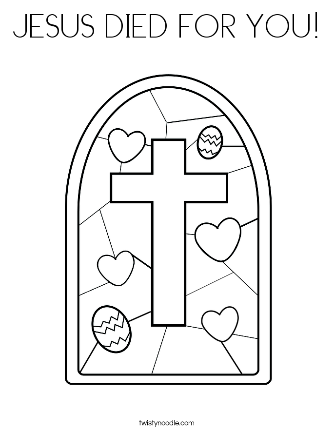 JESUS DIED FOR YOU! Coloring Page