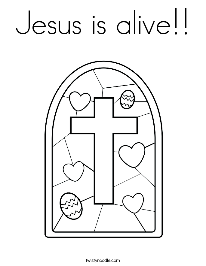Jesus is alive!! Coloring Page