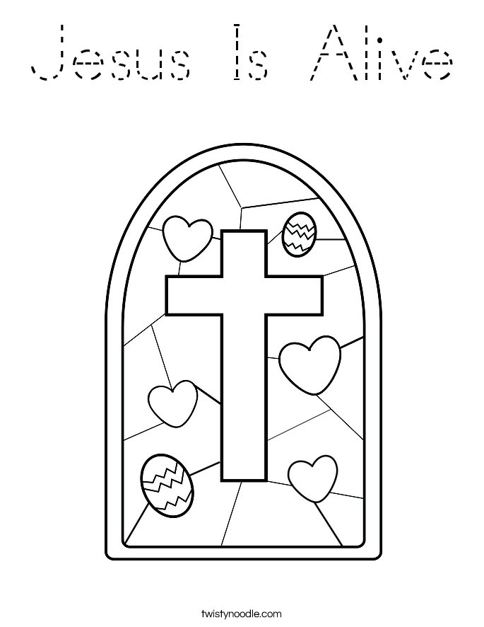 Jesus Is Alive Coloring Page