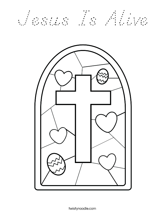 Jesus Is Alive Coloring Page