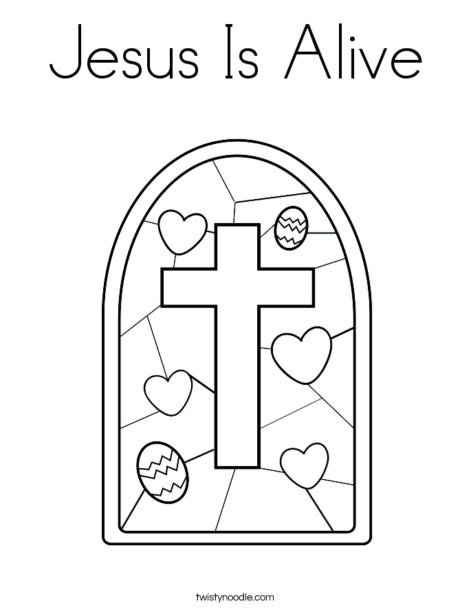 Jesus Is Alive Coloring Page