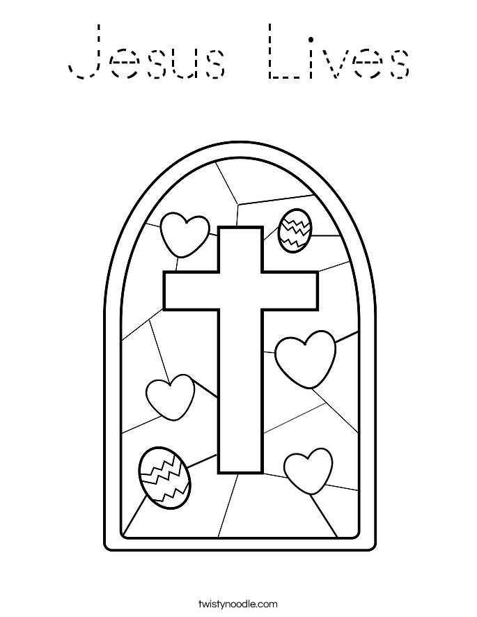 Jesus Lives Coloring Page