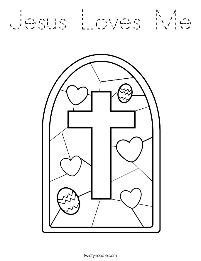 Jesus Loves Me Coloring Page